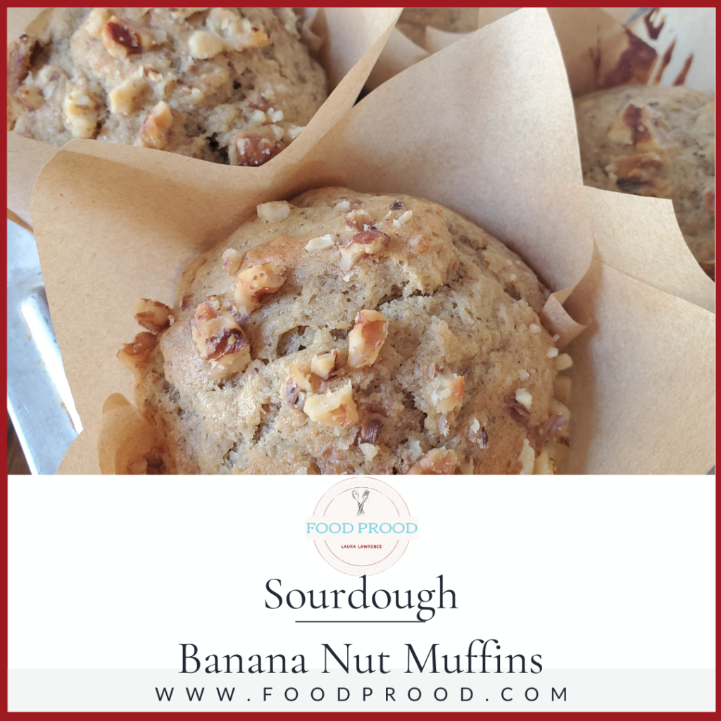 sourdough homemade muffin recipe banana nut