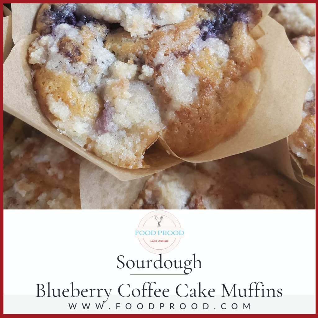 sourdough blueberry coffee cake muffins recipe homemade