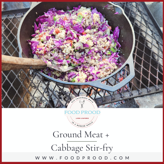 Beef and Cabbage Stiry Fry Recipe - Food Prood - Laura Lawrence Homesteader